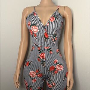 Elegant Floral V-Neck Jumpsuit